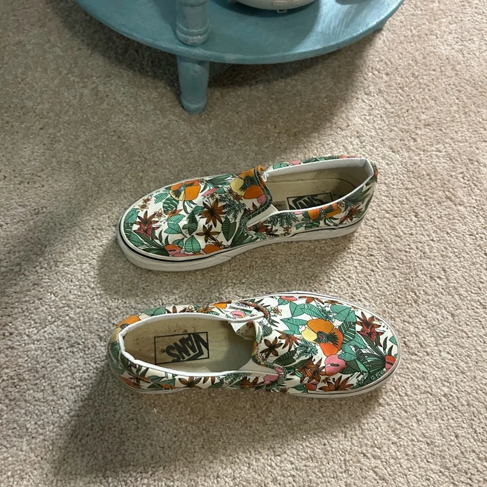 Vans Classic Slip-On Multi Tropic Floral Sneakers Shoes Size Mens 6 Womens 7.5 - Picture 2 of 6